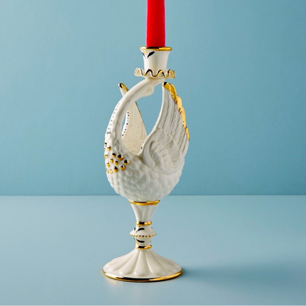 Anthropologie Holiday 2017 Swan Holder collection candle stick holder RARE